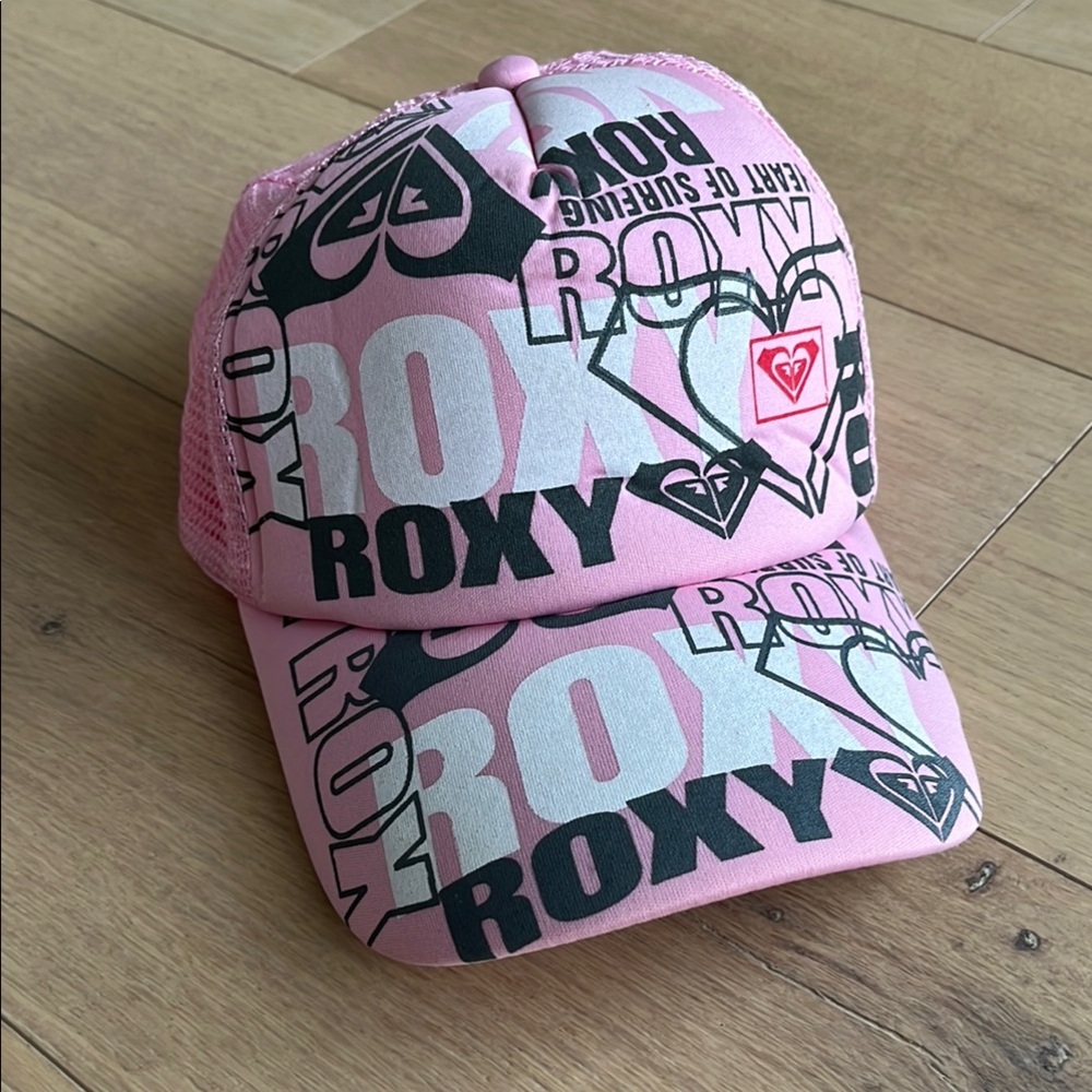 Roxy Pink Graphic Trucker Hat